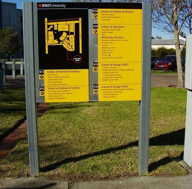 Directional sign board